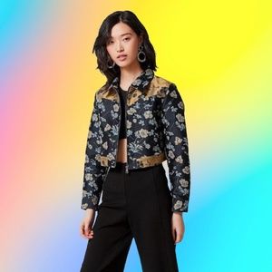 Urban Outfitters Floral western cropped jacket